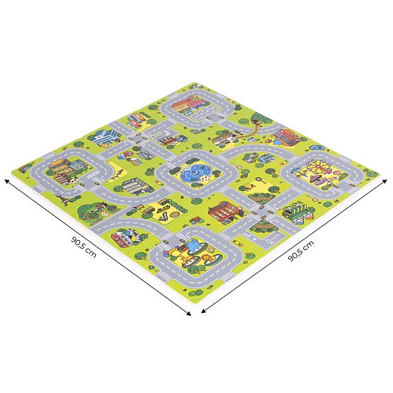 Large EVA Foam Mat for Children City 90.5x90.5 cm 21 pcs ECOTOYS