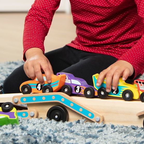 Large Truck with Racing Cars