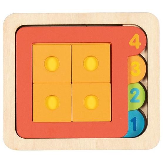 Layered Puzzle Shapes and Numbers