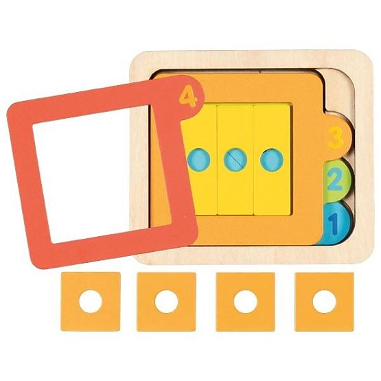 Layered Puzzle Shapes and Numbers