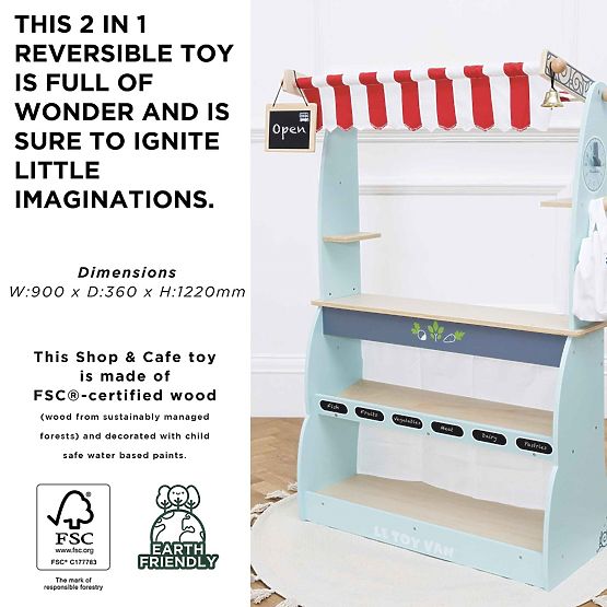 Le Toy Van 2-in-1 Honeybake Market Stall