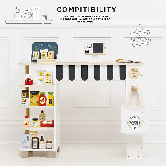 Le Toy Van Market Stall with Cash Register and Accessories