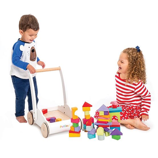 Le Toy Van Petilou Walker with Rainbow Blocks
