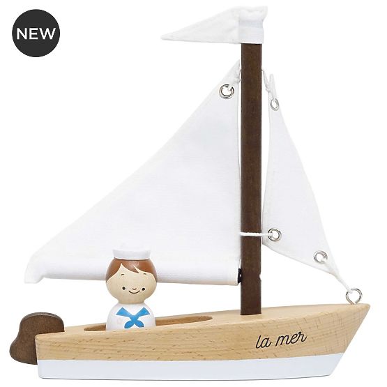 Le Toy Van Wooden Sailboat with Captain