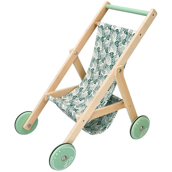 Light Wooden Doll Stroller