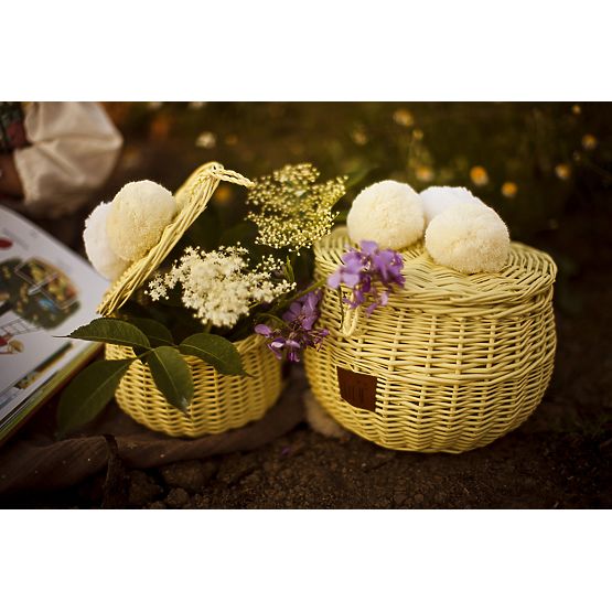 LILU Wicker basket yellow