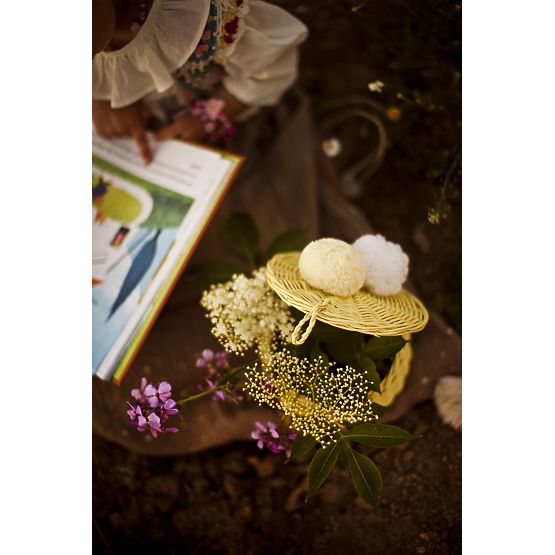LILU Wicker basket yellow