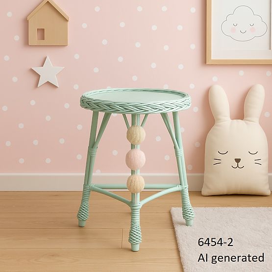 LILU Round Wicker Table