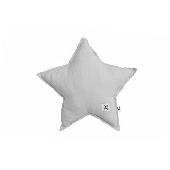 Linen pillow Star - grey