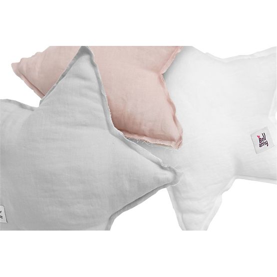Linen pillow Star - grey