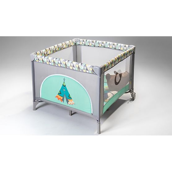 Children's playpen Lene - Green Turquoise