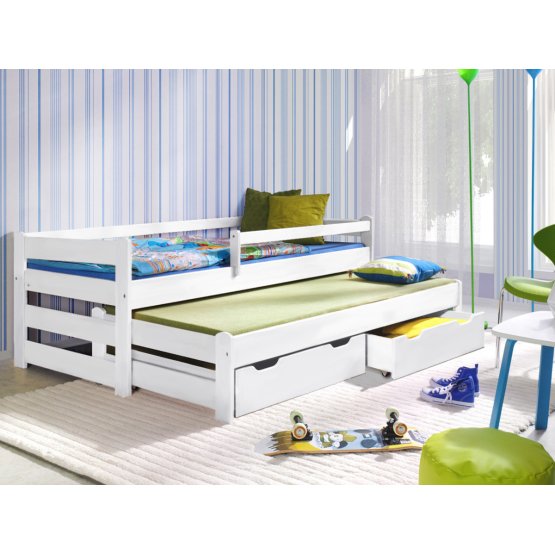 Doplo Children's Trundle Bed - White