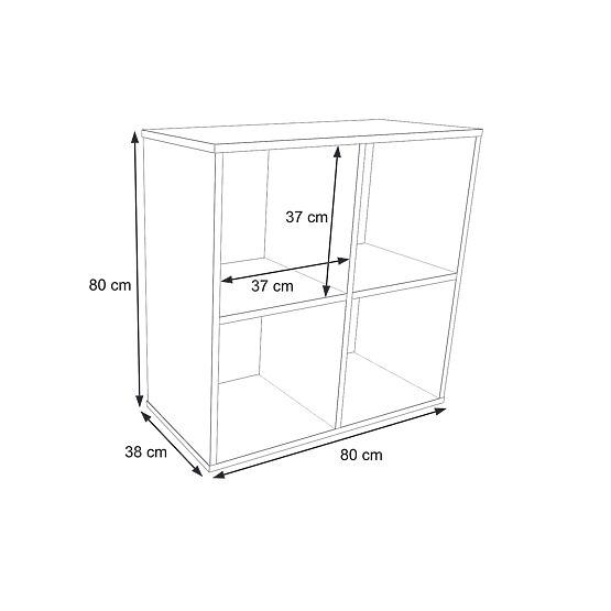 Loni 2x2 White Shelf