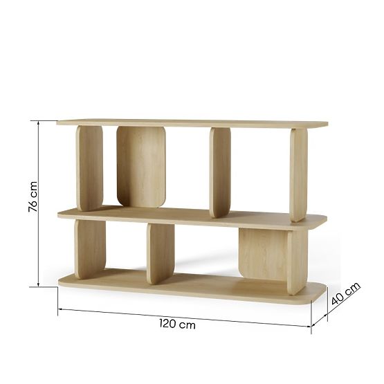 Low Shelf Tulumo, Rounded, Cremona Torro Oak