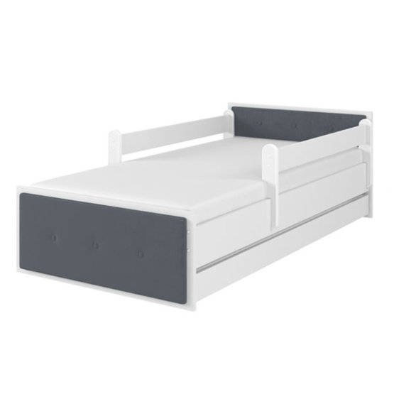 Upholstered children's bed MAX - gray