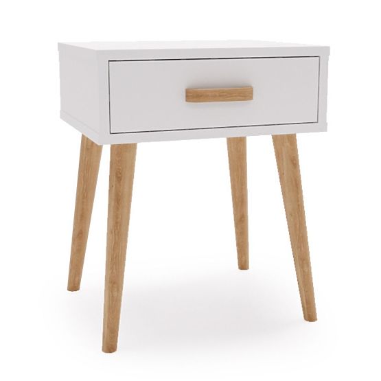 Luna White Nightstand, Nightstand