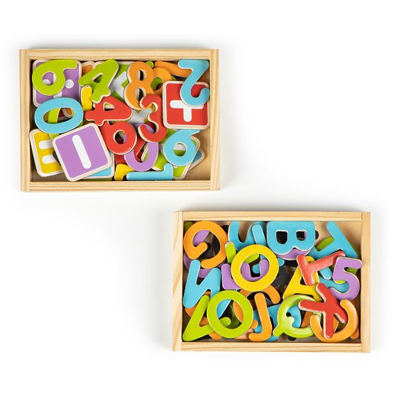 Magnetic letters and numbers