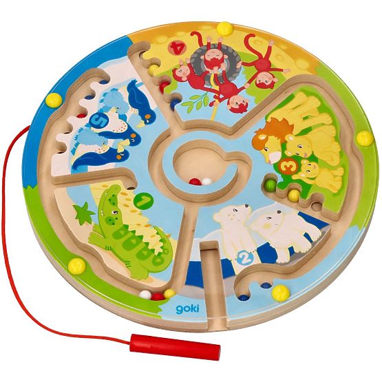 Magnetic Maze Animals and Numbers