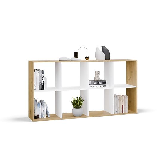 Malax 2X4 Shelf OAK ARTISAN WHITE