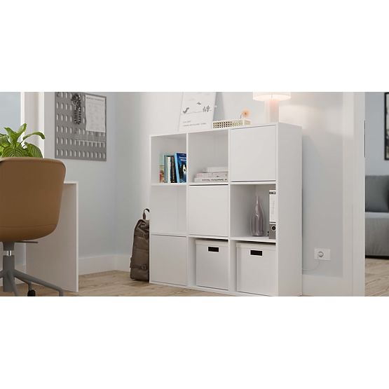 MALAX 3x3 H WHITE SHELF WITH 3 DOORS CHAMBER 110x110 CM TIP ON