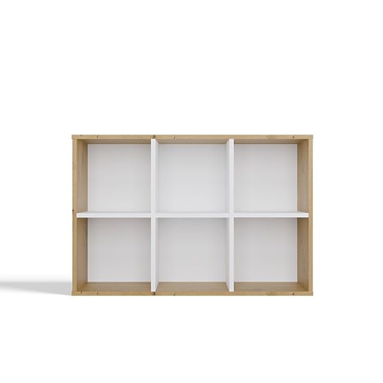 Malax MINI 2X3 Shelf OAK ARTISAN WHITE