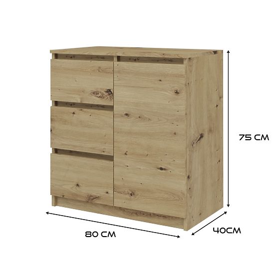 Malwa 1D3S ARTISAN Dresser