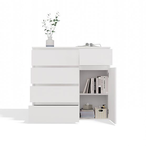 Malwa 1D5S White Dresser