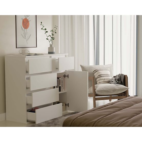 Malwa 1D5S White Dresser