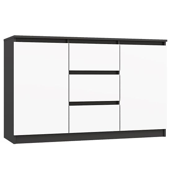 Malwa 2D3S Sideboard ANTHRACITE WHITE