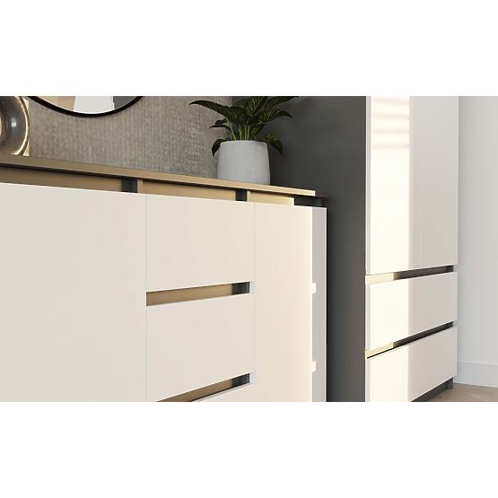 Malwa 2D3S Sideboard ANTHRACITE WHITE