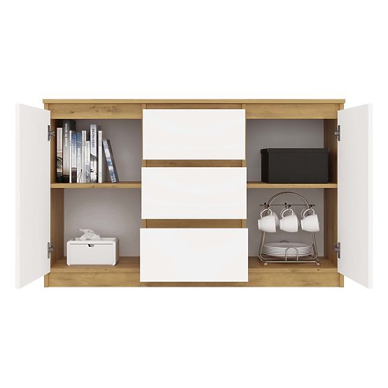 Malwa 2D3S Sideboard OAK ARTISAN WHITE