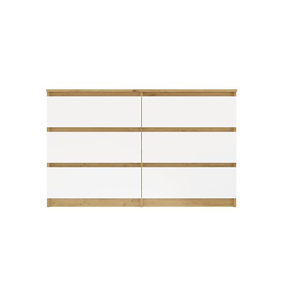 Malwa M6 120 Sideboard OAK ARTISAN WHITE
