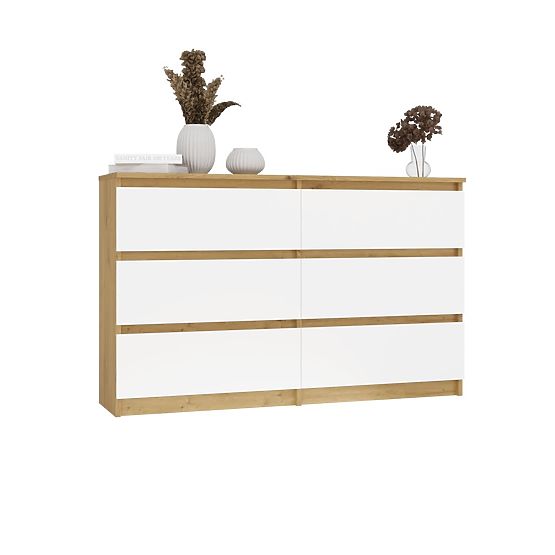 Malwa M6 120 Sideboard OAK ARTISAN WHITE