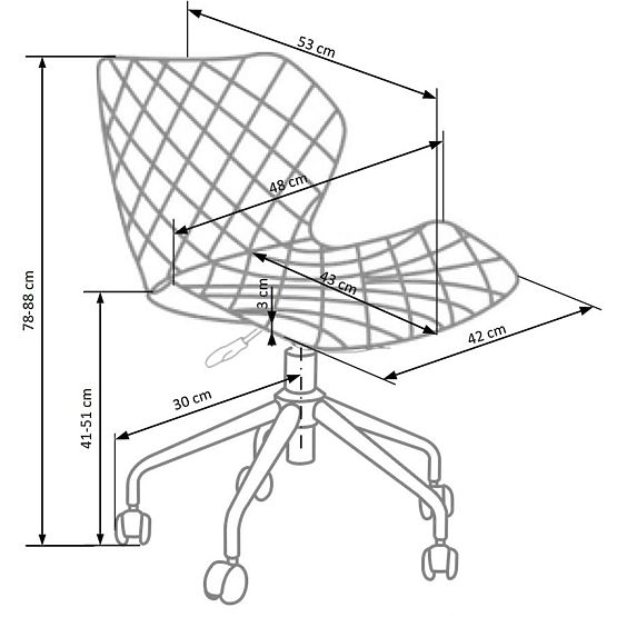 Matrix student chair - ash gray