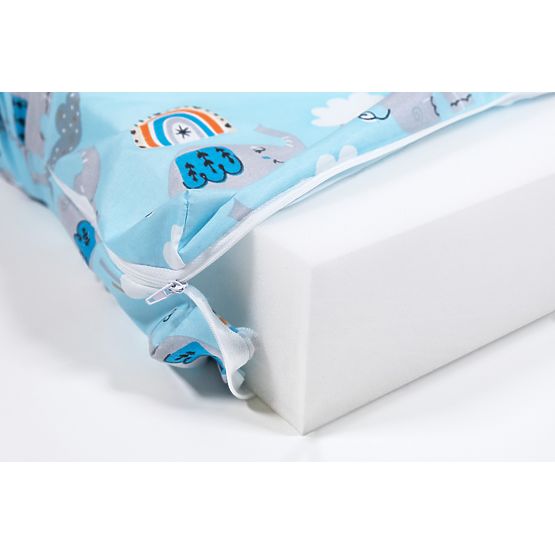 Mattress with Pattern - Blue Elephant