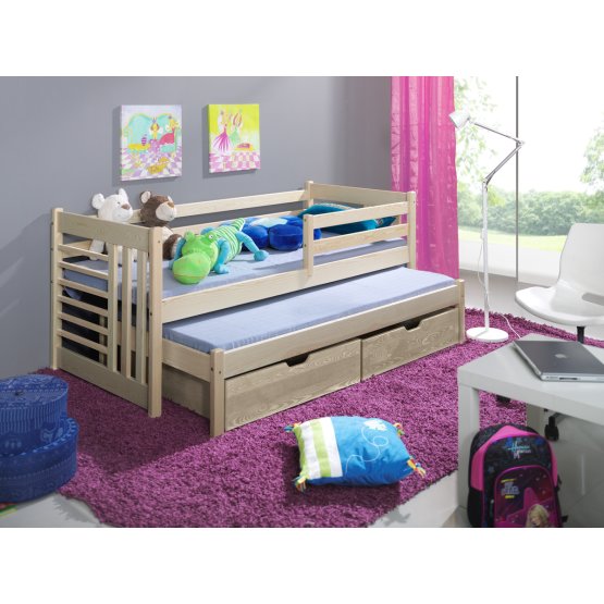 Double bed simon - pine