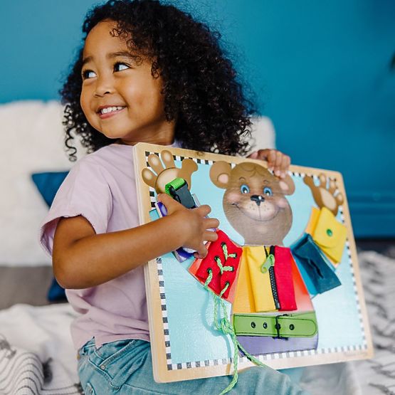 Melissa and Doug - Motor Skills Board Dress the Bear