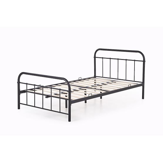 Metal bed LINDA 120x200 cm - black