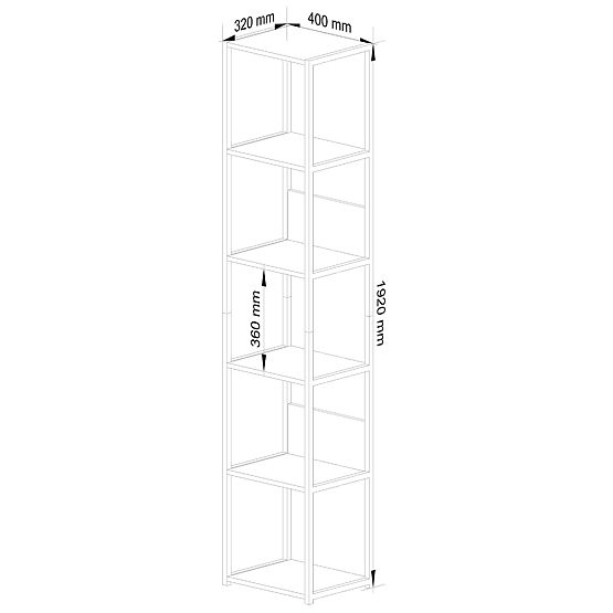 METAL SHELF LOFT 400 WHITE/WHITE