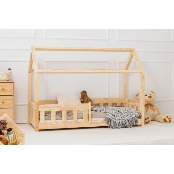 Children's cot house with Mila Classic barrier