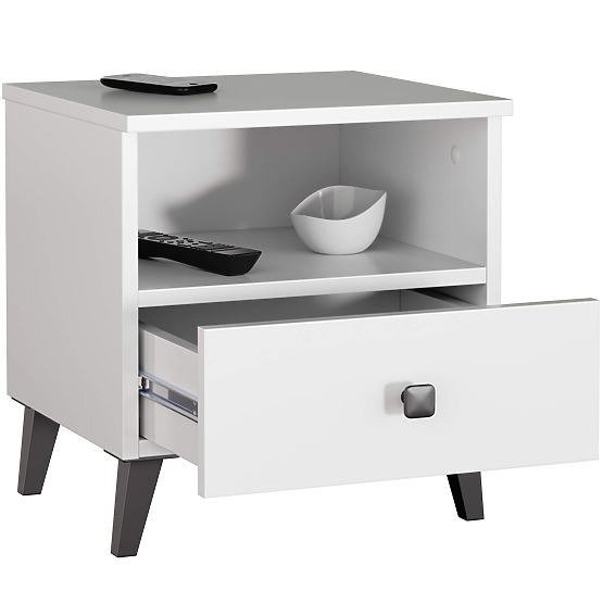 MOBI K-01 WHITE BLACK CHEST OF DRAWERS