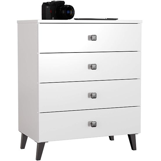 MOBI K-04 WHITE BLACK CHEST OF DRAWERS