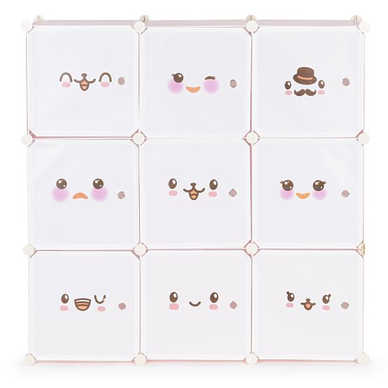 Modular Children's Wardrobe with 9 Shelves