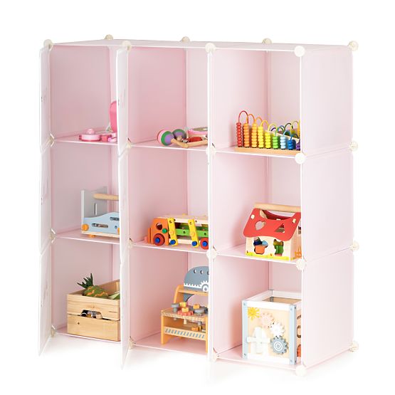 Modular Children's Wardrobe with 9 Shelves