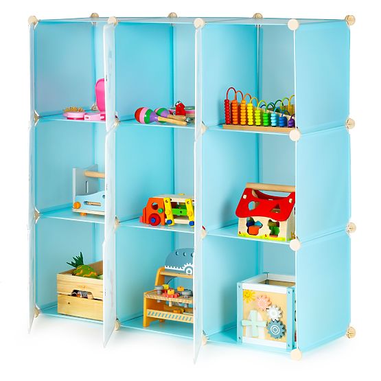 Modular Children's Wardrobe with 9 Shelves