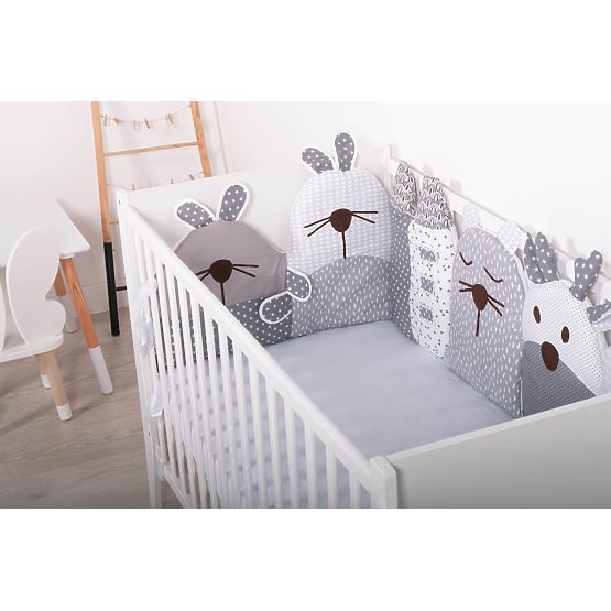 Modular mantinel for crib - gray
