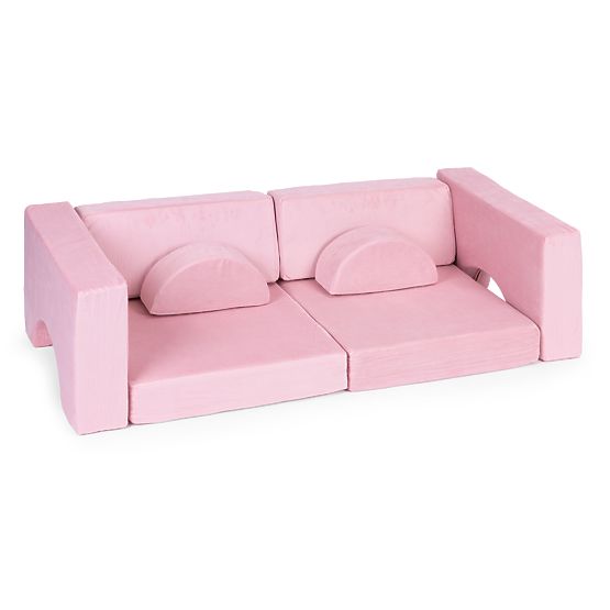 Modular Children's Armchair DIY 8 Soft Cushions Foldable - Pink ECOTOYS