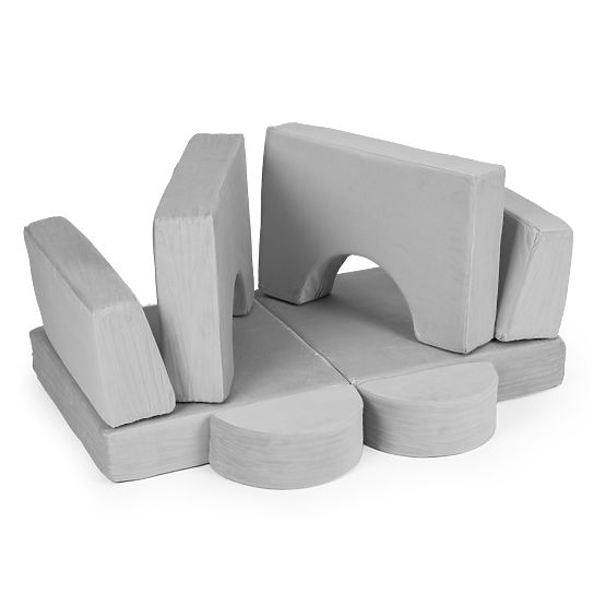 Modular Children's Armchair DIY 8 Soft Cushions Foldable - Gray ECOTOYS