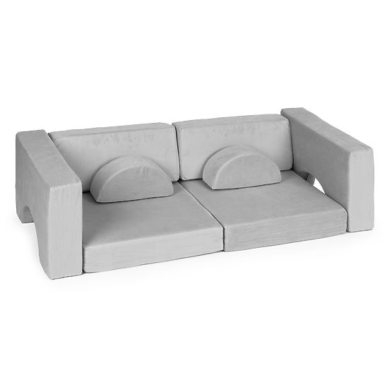 Modular Children's Armchair DIY 8 Soft Cushions Foldable - Gray ECOTOYS