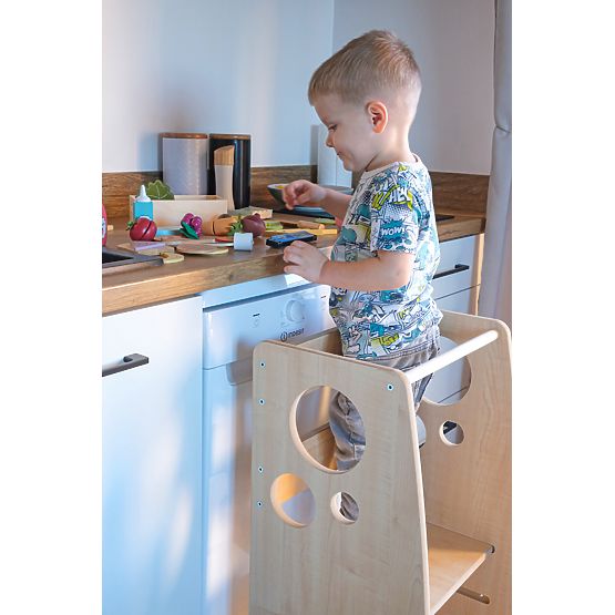 Montessori learning tower Rings decor Woody